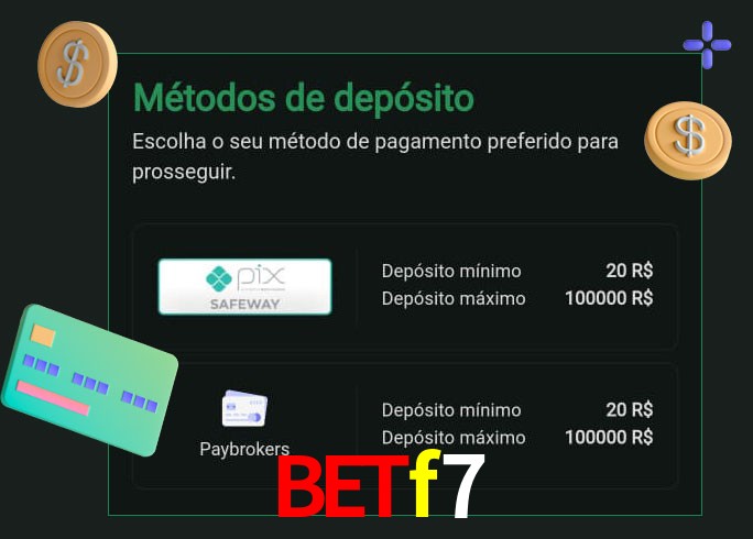 O cassino betf7 oferece uma grande variedade de métodos de pagamento